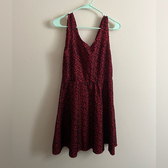 Red And Black Detailed Dress - Picture 1 of 7